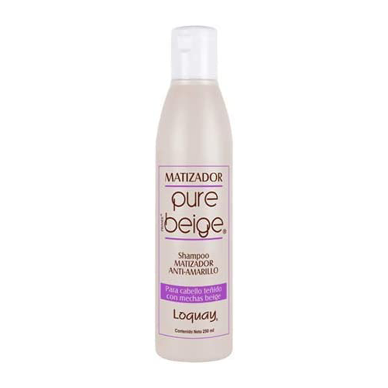 SHAMPOO MATIZADOR PURE BEIGE, 250mL, LOQUAY