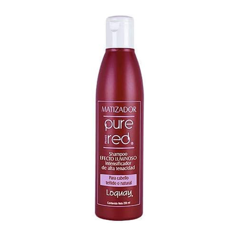 SHAMPOO MATIZADOR PURE RED, 250mL, LOQUAY