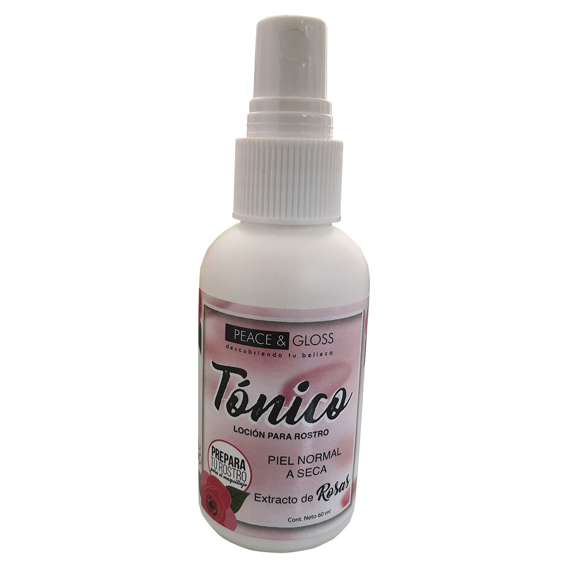 TONICO P/ROSTRO PEACE &GLOSS EXTRACTO DE ROSAS DE 60 ML.